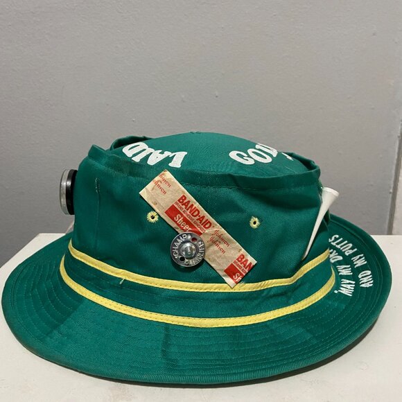 NEW Vintage 1989 Laid Back Golfer's Association Survival Bucket Hat Green Large - Picture 6 of 9
